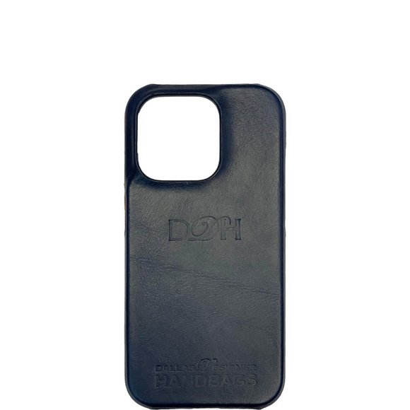 DALLAS DESIGNER HANDBAGS Other - DALLAS DESIGNER HANDBAGS  Leather iPhone 15 Pro MagSafe Phone Case Navy Blue